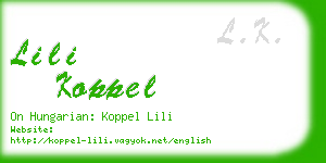 lili koppel business card